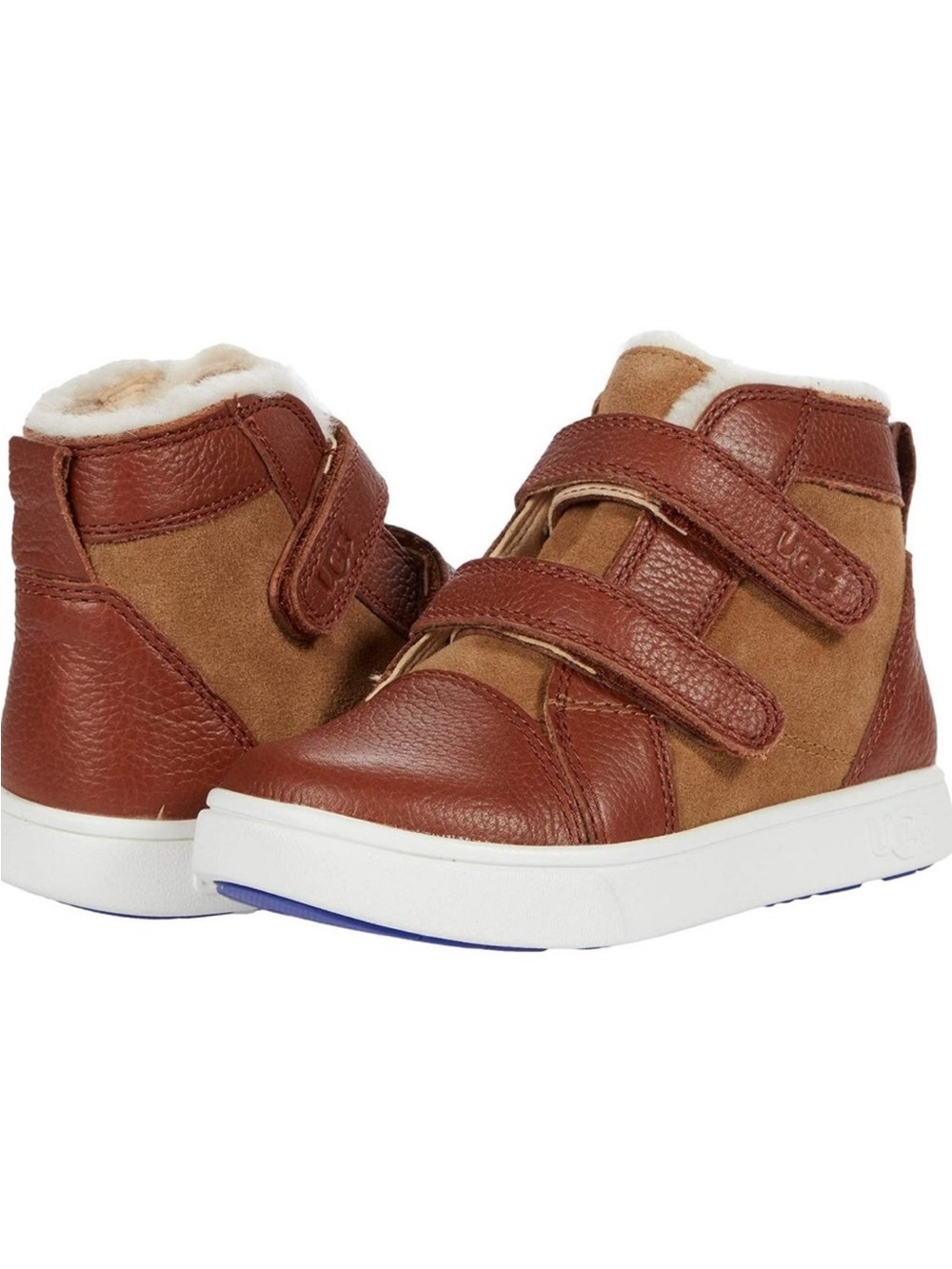 Toddler Boy UGG Rennon II Booties Chestnut Leather/Suede Size 8